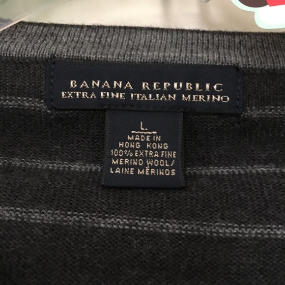 Vintage BANANA REPUBLIC mens Italian Merino Sweater, large - Picture 2 of 4